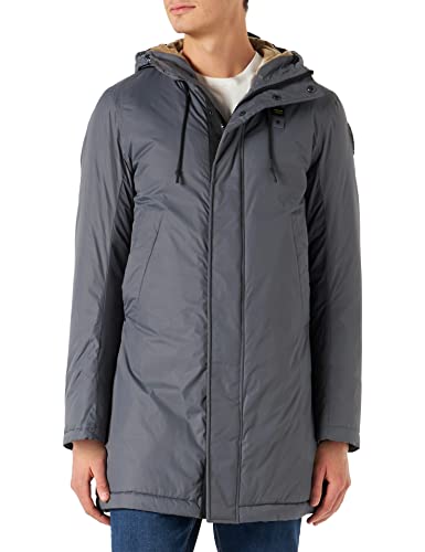 Blauer Męski płaszcz wodoszczelny/długi pasek, 953 szary węgiel, M