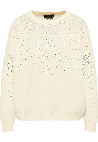 faina Damski sweter z dzianiny 11019467, Wełna biała srebrna, XS-S