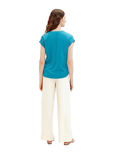 TOM TAILOR Damska bluzka basic, 31668 - petrol green, 36