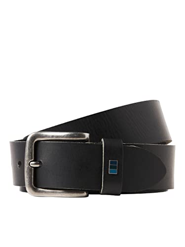 JACK & JONES Jacflag Leather Belt Noos męski pasek, czarny, 105