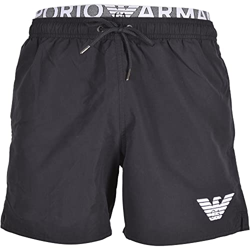 Emporio Armani Swimwear Emporio Armani Man's bokserki męskie, z logo, czarne, 48, czarny