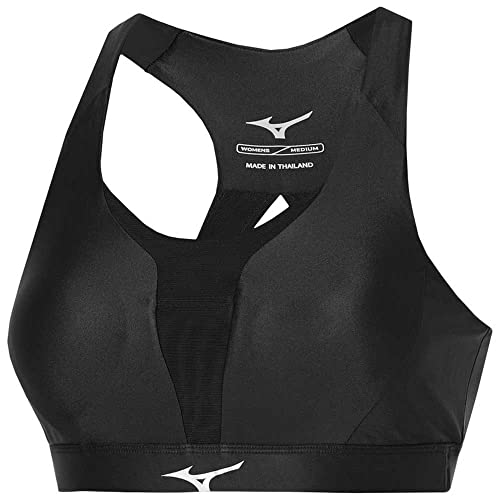 Mizuno Damski biustonosz z wysokim wsparciem, czarny, XL