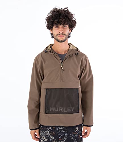 Hurley Męska kurtka parka Phantom+ pakowalna, ultra brązowa, S, Ultra Tan, S