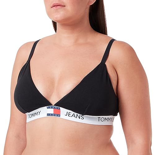 Tommy Jeans Damskie wyściełane trójkątne biustonosze (rozmiary zewnętrzne), Czarny, XL More