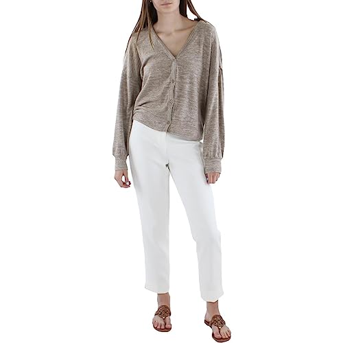 VERO MODA Damski sweter Vmchill Ls V-Neck Button Cardigan Bf, Fossil/Szczegóły: melanż, S