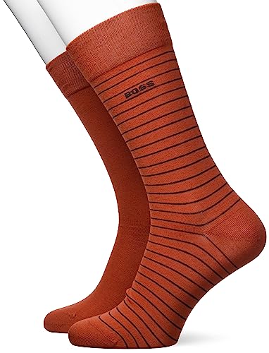 BOSS Męskie skarpety 2P RS Marc Col CC Regular Socks, ciemnopomarańczowe, 39-42, ciemnopomarańczowy, 42 EU