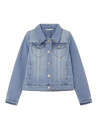 NAME IT Girl's NKFSTAR DNM kurtka 2210-SR NOOS, Light Blue Denim, 140, jasnoniebieski (light blue denim), 140 cm