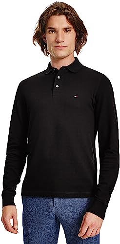 Tommy Hilfiger Męska koszulka polo, Czarny, XL