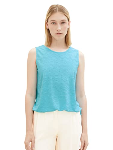 TOM TAILOR Damski 1036793 Top, 26007-Teal Radiance, XXL, 26007 - Teal Radiance, XXL