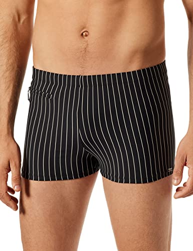 Schiesser Męskie kąpielówki Badehose Komfort Mit Bein, Czarny, 3XL