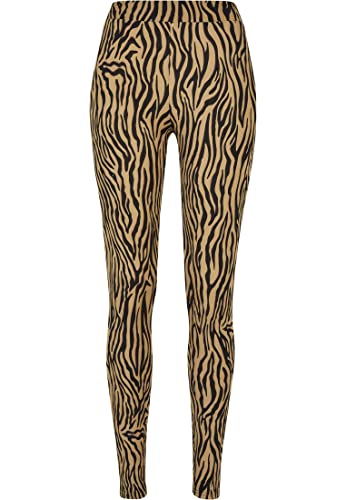 Urban Classics Damskie legginsy Soft AOP Legginsy beżowe 5XL, Begezebra, 5XL