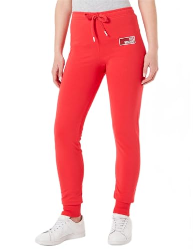 Moschino Damskie spodnie Slim Fit Joggers, czerwony, 44 PL