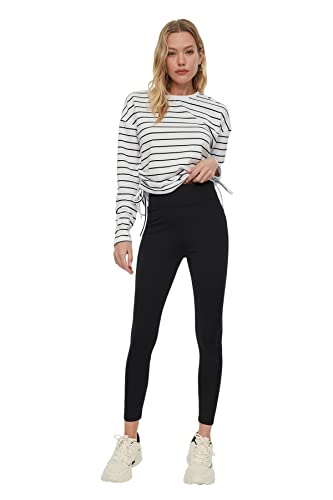 TRENDYOL Legginsy - czarne - wysoki stan, czarny, L