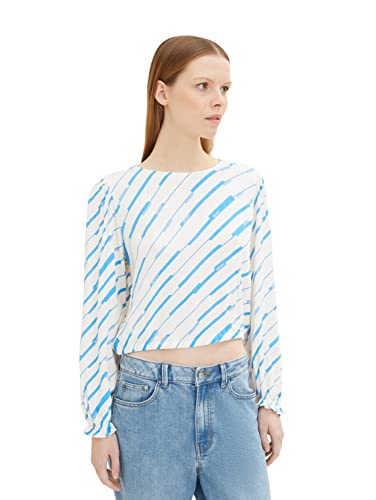 TOM TAILOR Denim Damski Bluzka 1035424, 31113 - Slanted Stripe Print, XS
