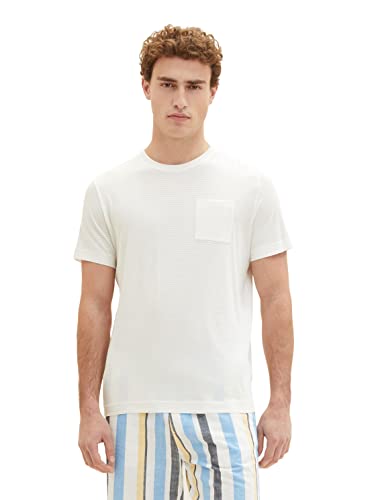 TOM TAILOR Koszulka męska 1036319, 10332-Off biała, XL, 10332 – Off White, XL