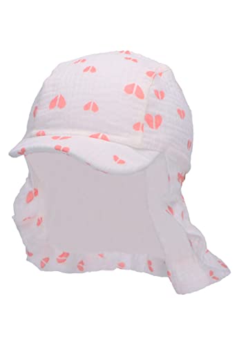 Sterntaler Unisex dziecięca czapka z daszkiem kark serce czapka dziecięca, ecru, normalna, écru, 49