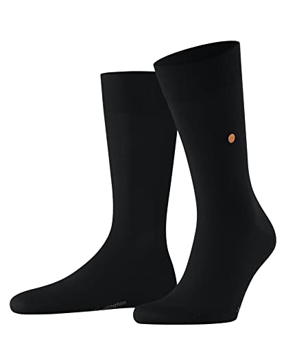Burlington Mężczyźni Skarpety Lord M SO Organiczna Bawełna z wzorem 1 Para, Czarny (Black 3000), 46-50