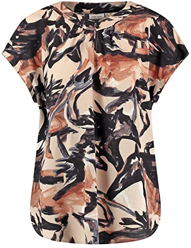 Gerry Weber Damska bluzka 160019-31505, ecru/biały/czarny nadruk, 40, Ecru/biały/czarny nadruk, 40