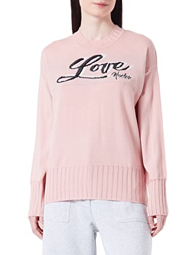 Love Moschino Damski sweter z długim rękawem Comfort Fit, Rosa, 46