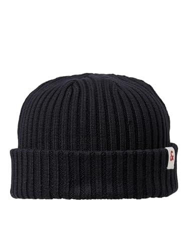 JACK & JONES Męska czapka RDD Knit Short Beanie NOOS, Black 1, jeden rozmiar