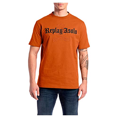 Replay T-shirt męski, 324 Rdza, L