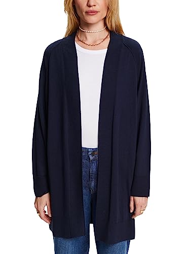 ESPRIT Długi, otwarty kardigan, grantowy, XS