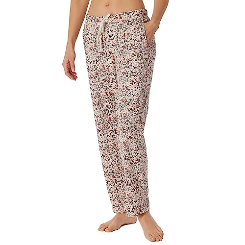 Schiesser Damskie spodnie do spania długie mieszanka bawełny + relaks, kwiatowe, 44, Floral