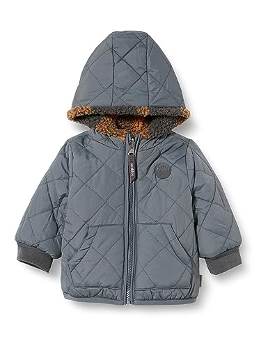 Noppies Baby Chłopięca kurtka TICE odwracalna kurtka, Dust Grey-N085, 80, Dust Grey - N085, 80