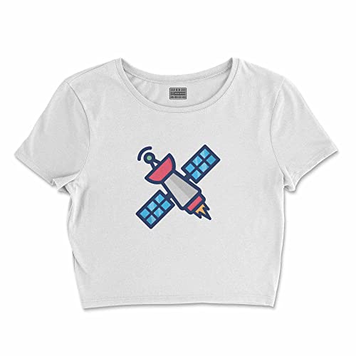 Bona Basics, Koszulka damska z nadrukiem cyfrowym,%100 bawełna, biała, casualowa, topy damskie, rozmiar: M, biały, M Krótki