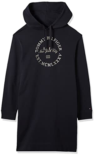 Tommy Hilfiger Damska bluza z kapturem Reg Metllc Okrągły Shrt Hood DRS Sukienka z kapturem Desert Sky, 3XL, Pustynne niebo, 3XL