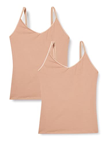sloggi Damski top GO spaghetti 2 szt, Brązowy nostalgiczny, XL