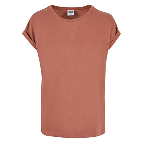Urban Classics Ladies Modal Extended Shoulder Tee Koszulka Damska, Terakota, 5XL EU