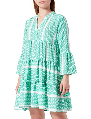 ONLY Damska sukienka ONLELLA Athena 3/4 V-Neck Dress WVN, Simply Green/Aop: athena, S, Simply Green/Aop: athena, S