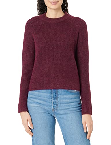 PIECES Damski sweter z długim rękawem LS O-Neck Noos BC Pulower, Grape Wine, XS