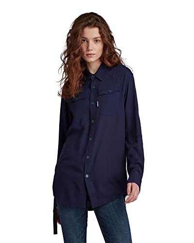 G-STAR RAW 3301 Relaksująca koszula damska, Niebieski (Ciepły Sartho C937-c423), S