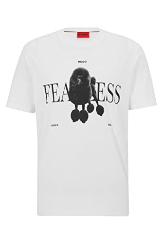 HUGO Męski T-shirt Dogotino, White100, XS, White100, XS