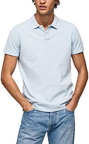 Pepe Jeans Oliver Gd męska koszulka polo, Niebieski (Bleach Blue), M