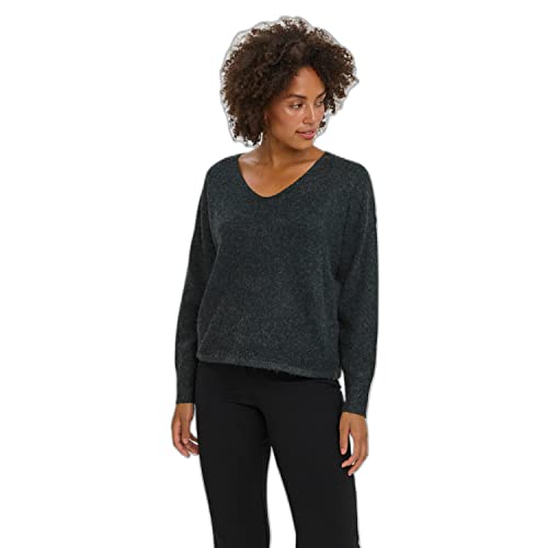 VERO MODA Damski sweter z dzianiny VMDOFFY LS V-Neck Blouse GA NOOS, Pine Grove/Szczegóły: melanż, XL