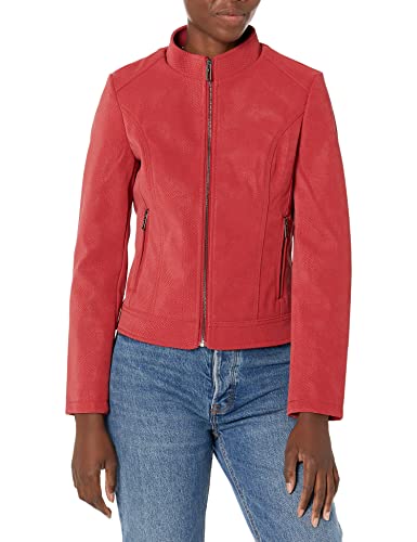 Desigual Damski płaszcz PU, 3092 Czerwony, S