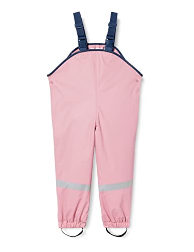Playshoes Spodnie na szelkach z polaru Spodnie przeciwdeszczowe Uniseks - dzieci, 14 – różowy, 116