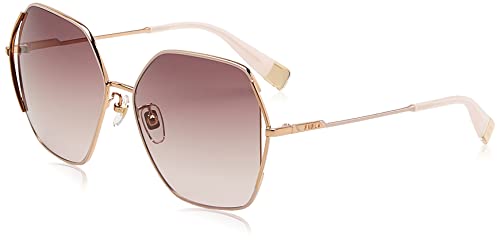 Furla Unisex SFU601 okulary przeciwsłoneczne, złote, 58, złoto, 58