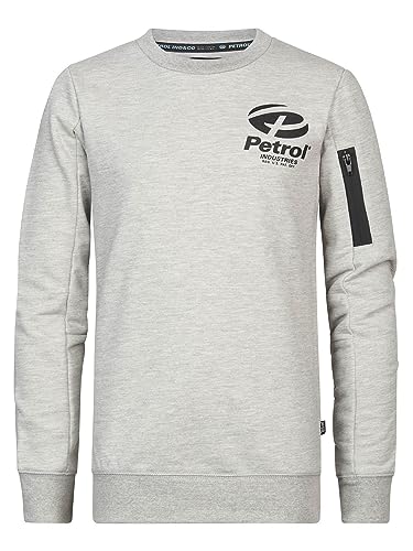 Petrol Industries Boys Sweater Round Neck Bluza dziecięca, Light Grey Melee, 12 lat