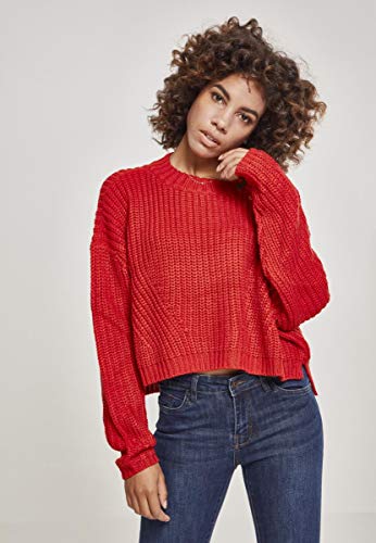 Urban Classics Damska bluza oversize, damska, ognisty czerwony, XXL