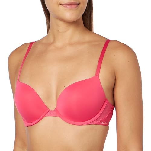 Calvin Klein Damskie biustonosze push up plunge, Cerise Szminka, 80B