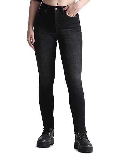 ONLY OnlBLUSH HW dżinsy damskie skinny fit, Washed Black, (L) W / 32L