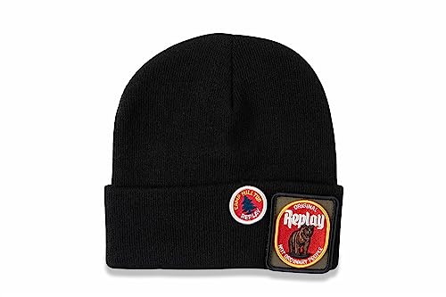 Replay czapka męska, 098 BLACK, jeden rozmiar