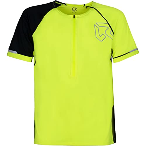 ROCK EXPERIENCE Daisuke SS Hz Koszulka męska, 2134 Safety Yellow+0208 Caviar, L