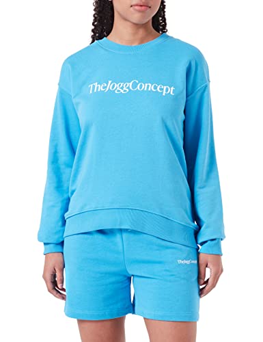 THEJOGGCONCEPT JCSAFINE bluza damska z napisem, luźny krój, 174435 / Malibu Blue, XL