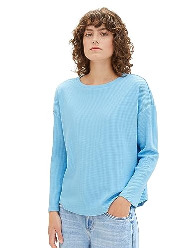 TOM TAILOR Damska koszulka z długim rękawem, 15592 – Clear Light Blue, 3XL