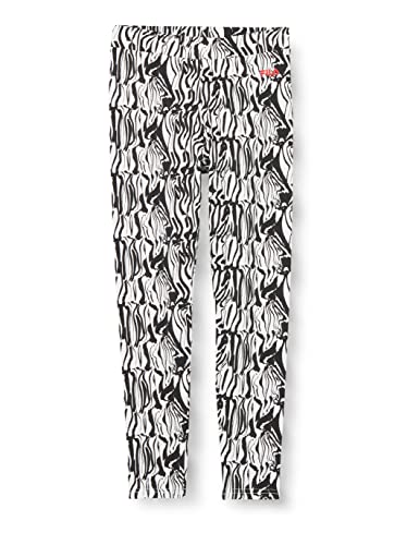 Fila Legginsy dziewczęce, Jasna biała abstrakcyjna zebra Aop, 170-176